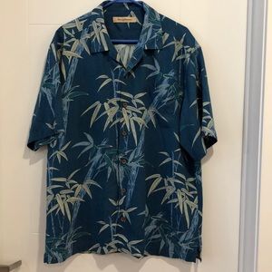 Tommy Bahama Button Down Blue Island Print Shirt